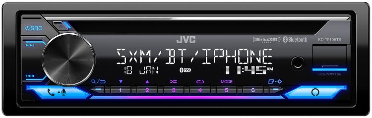 JVC KD-T910BTS Bluetooth 1-Din CD Receiver