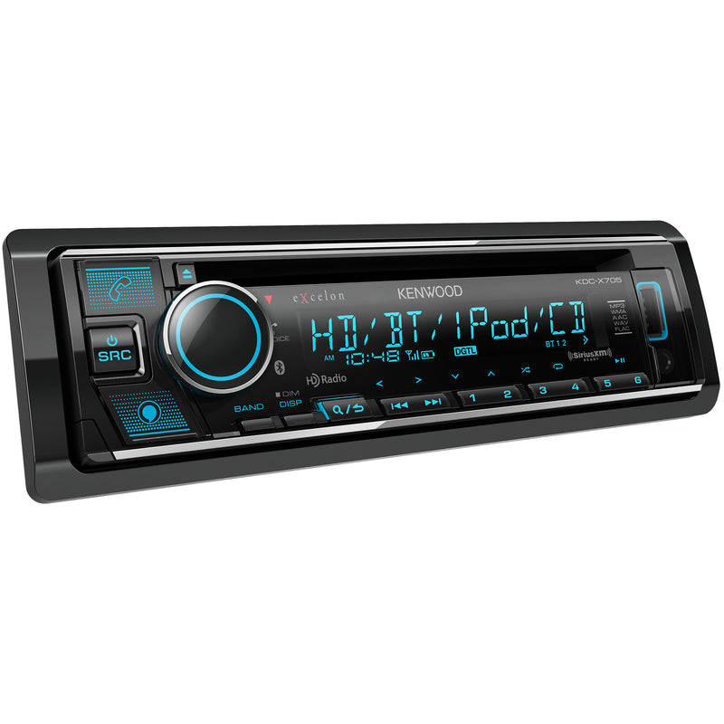 Kenwood KDC-X705 1-DIN CD Car Stereo Receiver w/ HD Radio