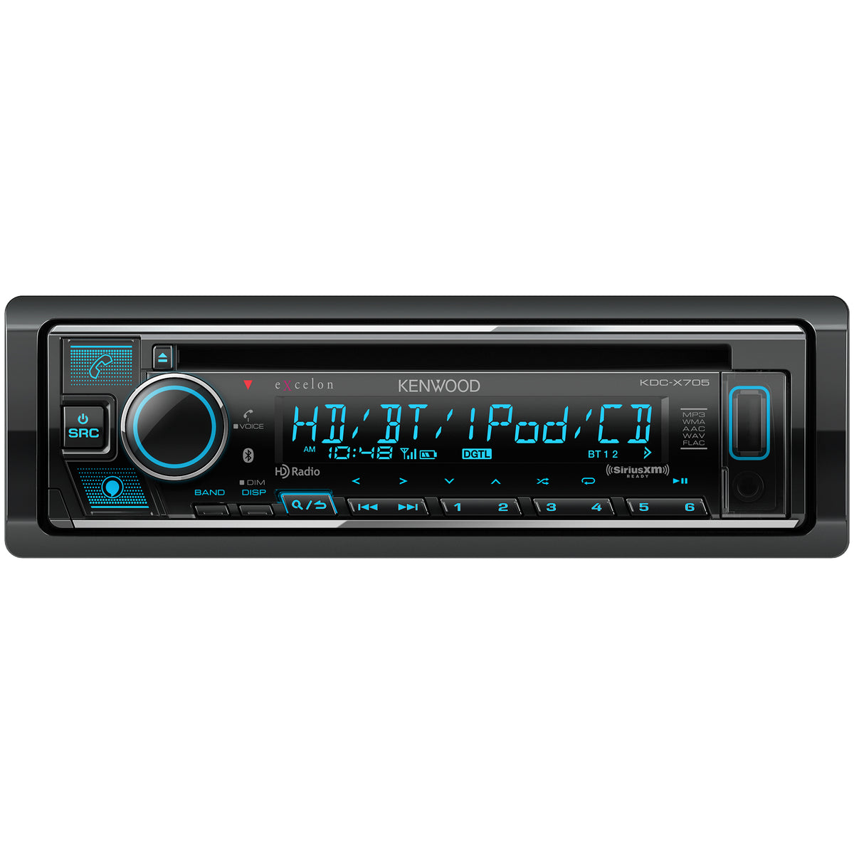 Kenwood KDC-X705 1-DIN CD Car Stereo Receiver w/ HD Radio