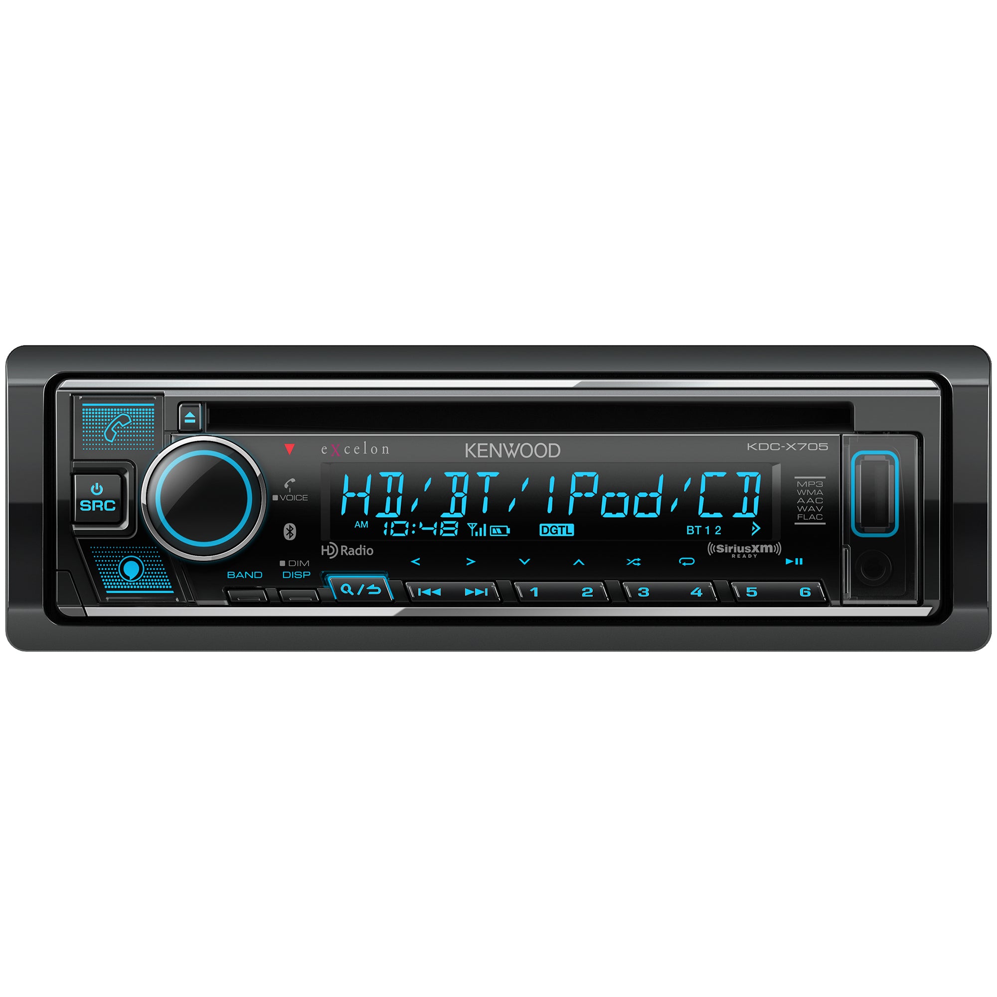 Kenwood KDC-X705 1-DIN CD Car Stereo Receiver w/ HD Radio