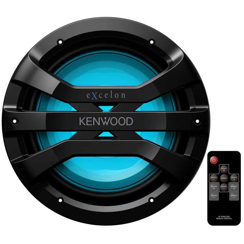 Kenwood eXcelon XM1041BL 10" Marine Powersports Subwoofer with Illumination