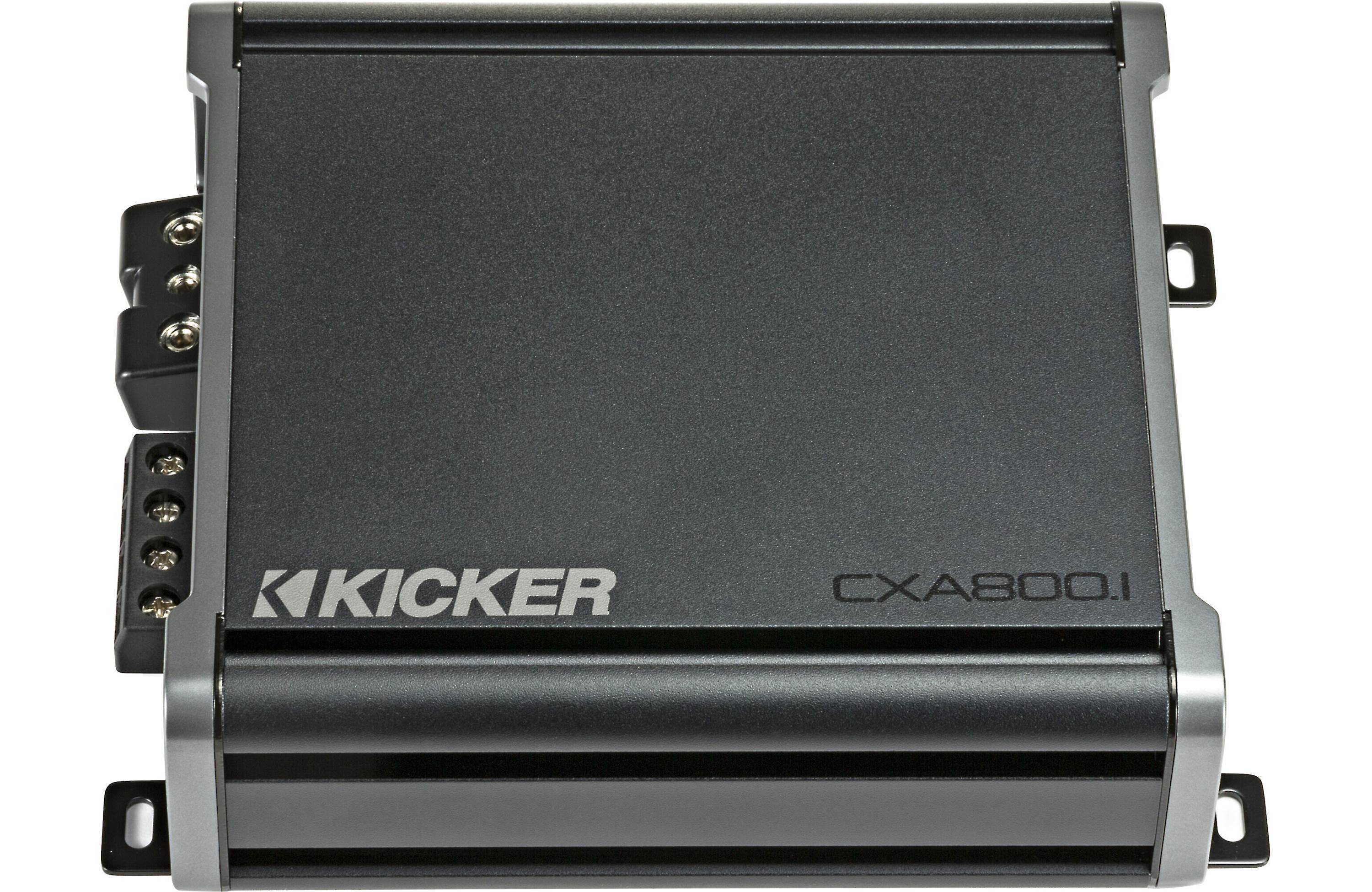 Kicker 46CXA8001T Amplifier + 46CK4 Amp Wiring Kit + 46CXARC Bass Knob + 46KISLOC