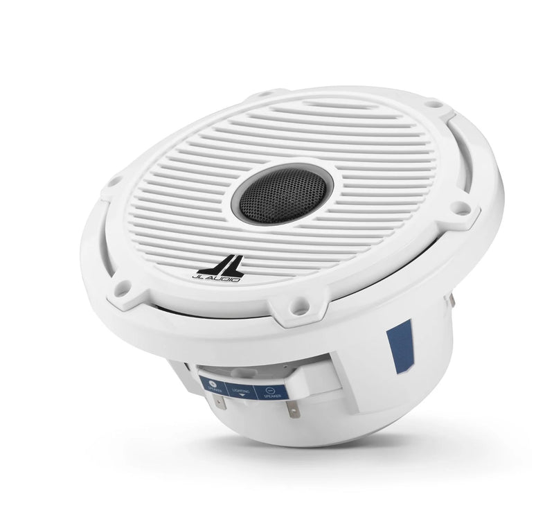 JL Audio M6-770X-C-GWGW 7.7" Marine Coaxial Speakers, Gloss White Trim and Classic Grille