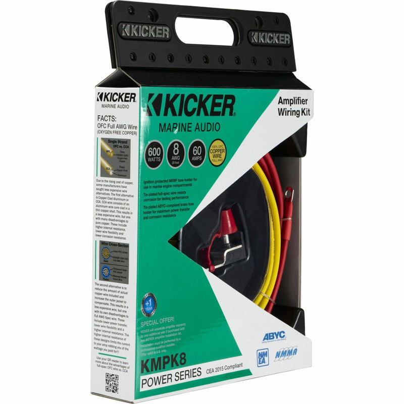 Kicker 47KMPK8 Marine-Grade Amplifier Wiring Kit (8-Gauge)
