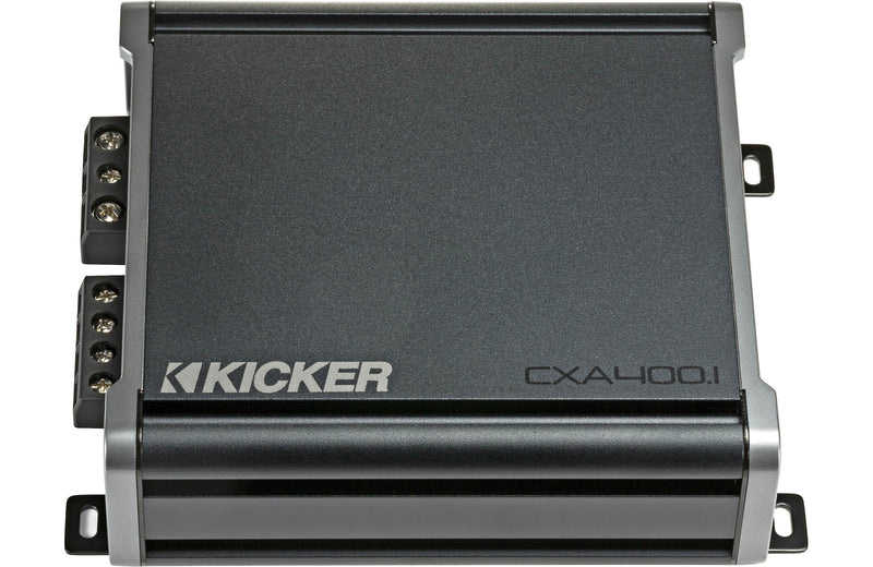 Kicker 46CXA4001T Amplifier + 46CK8 Wiring Kit + 46CXARC Bass Knob + 46KISLOC