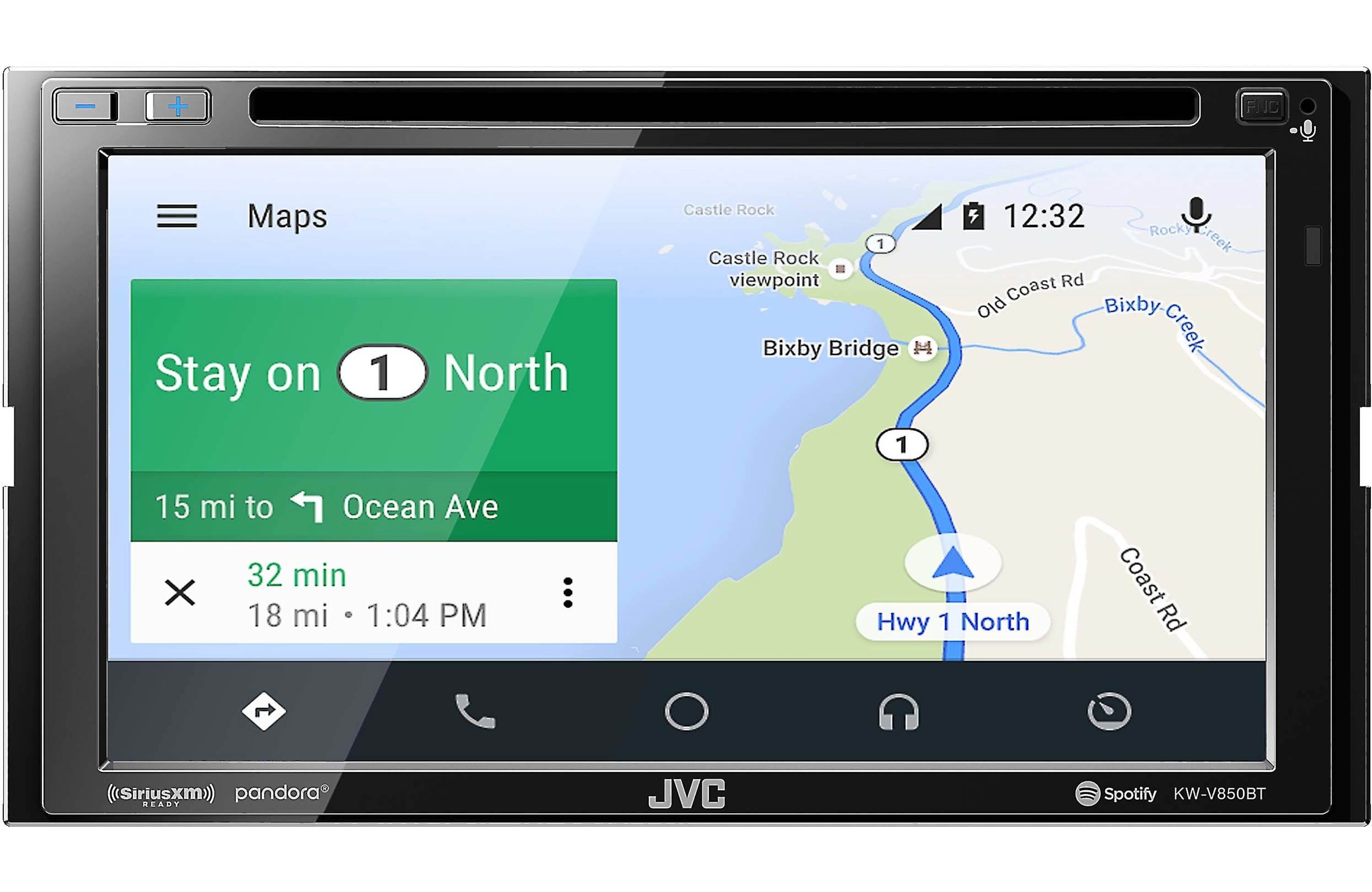 JVC KW-V850BT 6.8" Android Auto/Apple CarPlay, Built-in Bluetooth In-Dash CD/DVD/DM Receiver