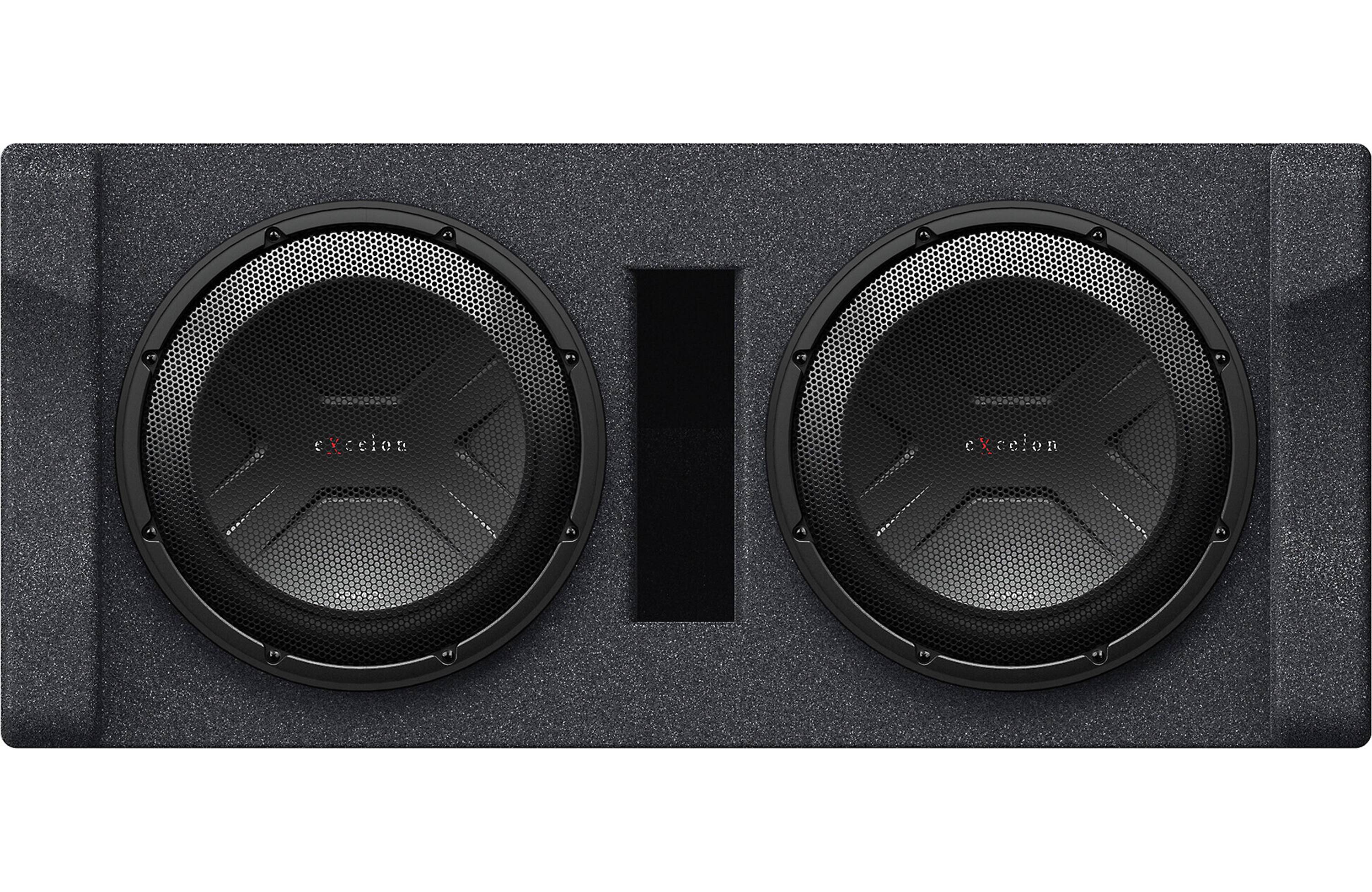 Kenwood eXcelon P-XW1221D Dual 12" Preloaded Subwoofer Enclosure, 600W RMS Power