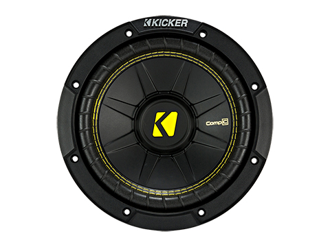 Kicker 44CWCS84 CompC 8" Subwoofer, Single Voice Coil, 4-Ohm, 200W - Freeman's Car Stereo