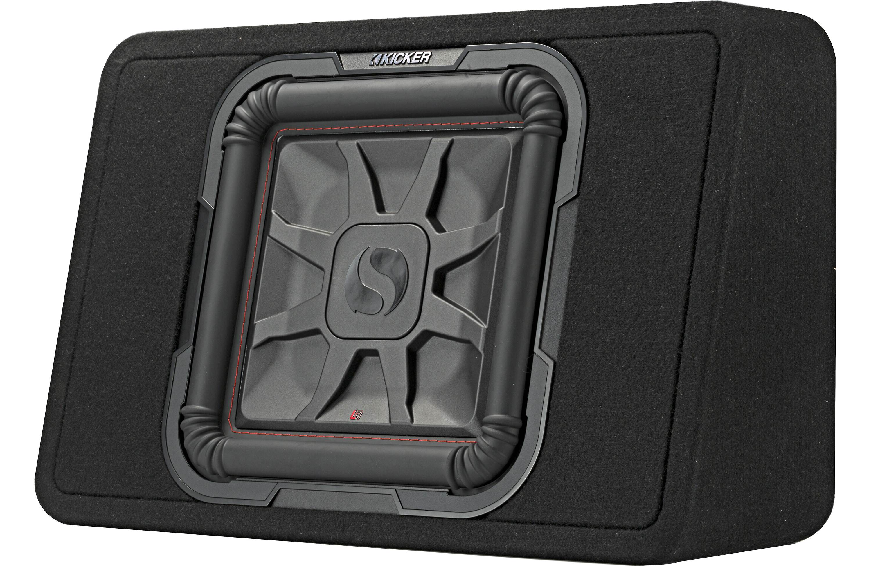 Kicker 46TL7T122-3 Sealed 2-ohm Enclosure 12" Shallow-Mount Subwoofer (Factory Renewed)