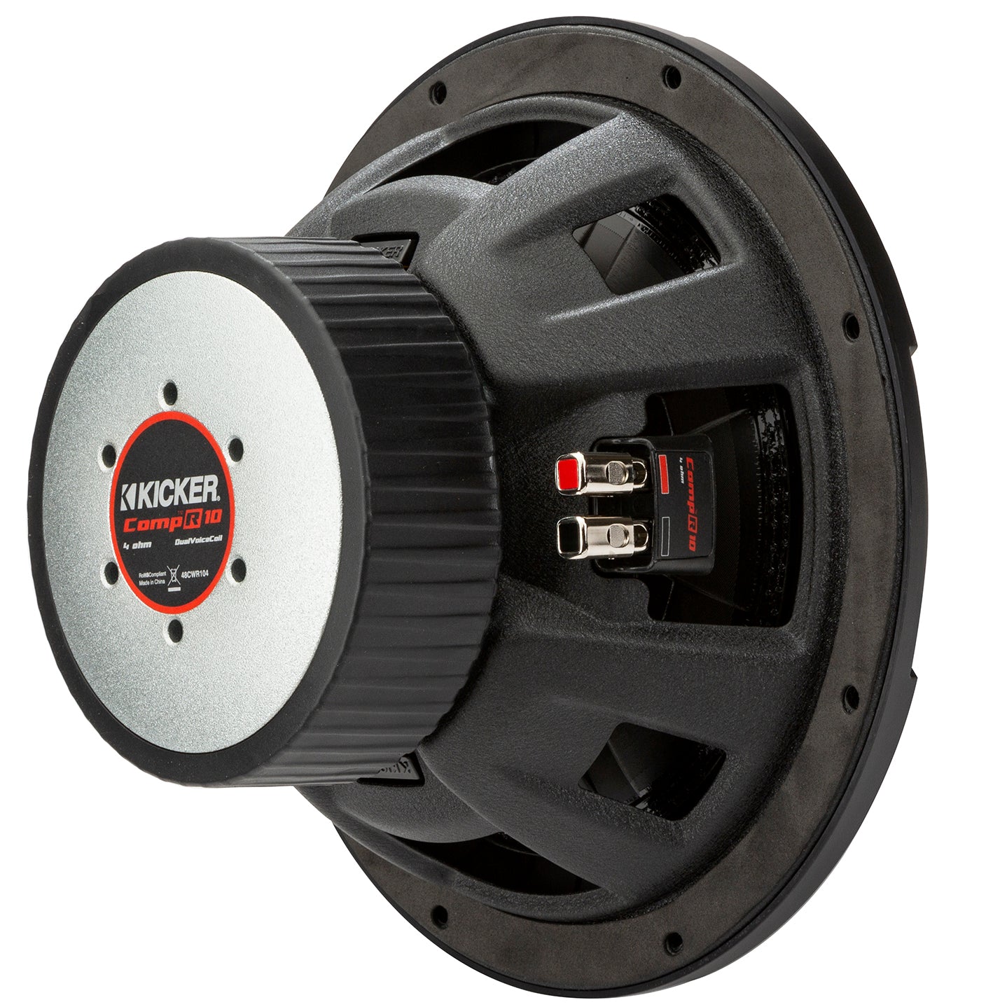 Kicker 48CWR102 CompR Series 10" 2-Ohm Dual Voice Coil Subwoofer