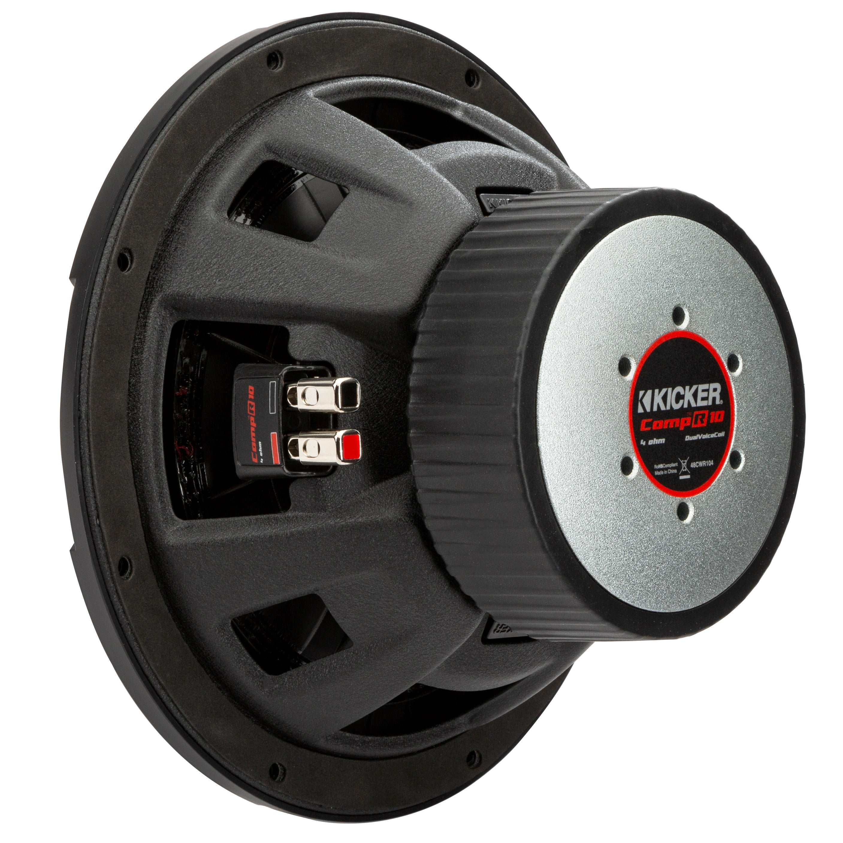 Kicker 48CWR102 CompR Series 10" 2-Ohm Dual Voice Coil Subwoofer