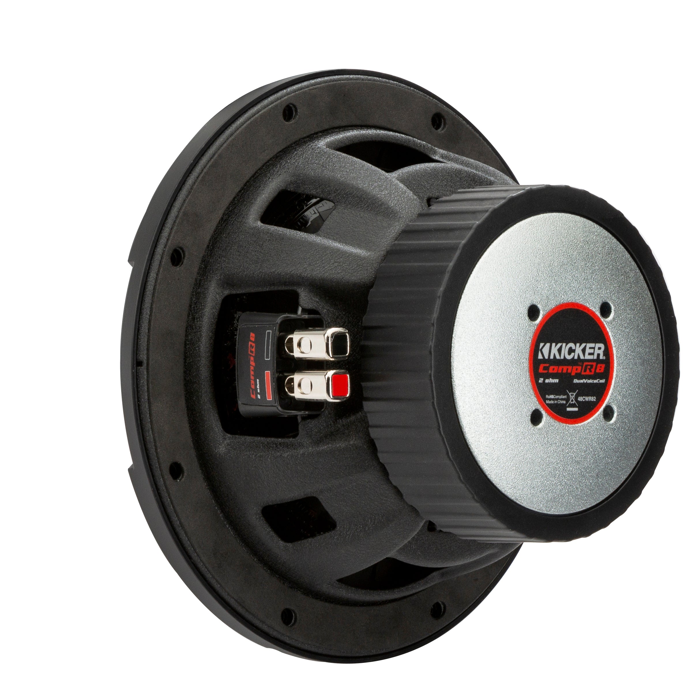 Kicker 48CWR82 CompR Series 8" 2-Ohm Dual Voice Coil Subwoofer