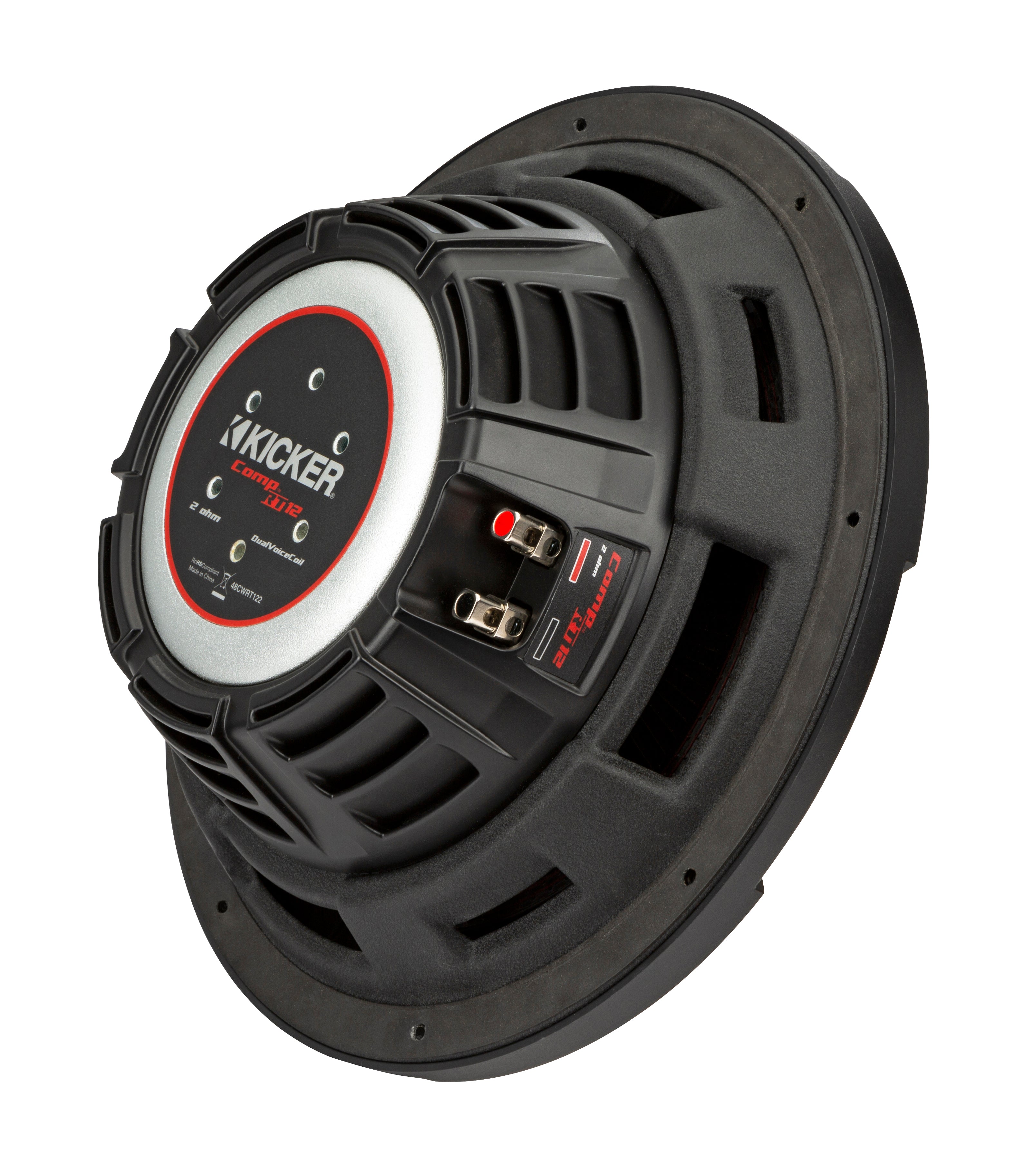 Kicker 48CWRT102 10" Shallow Mount Subwoofer Dual 2-Ohm Voice Coils