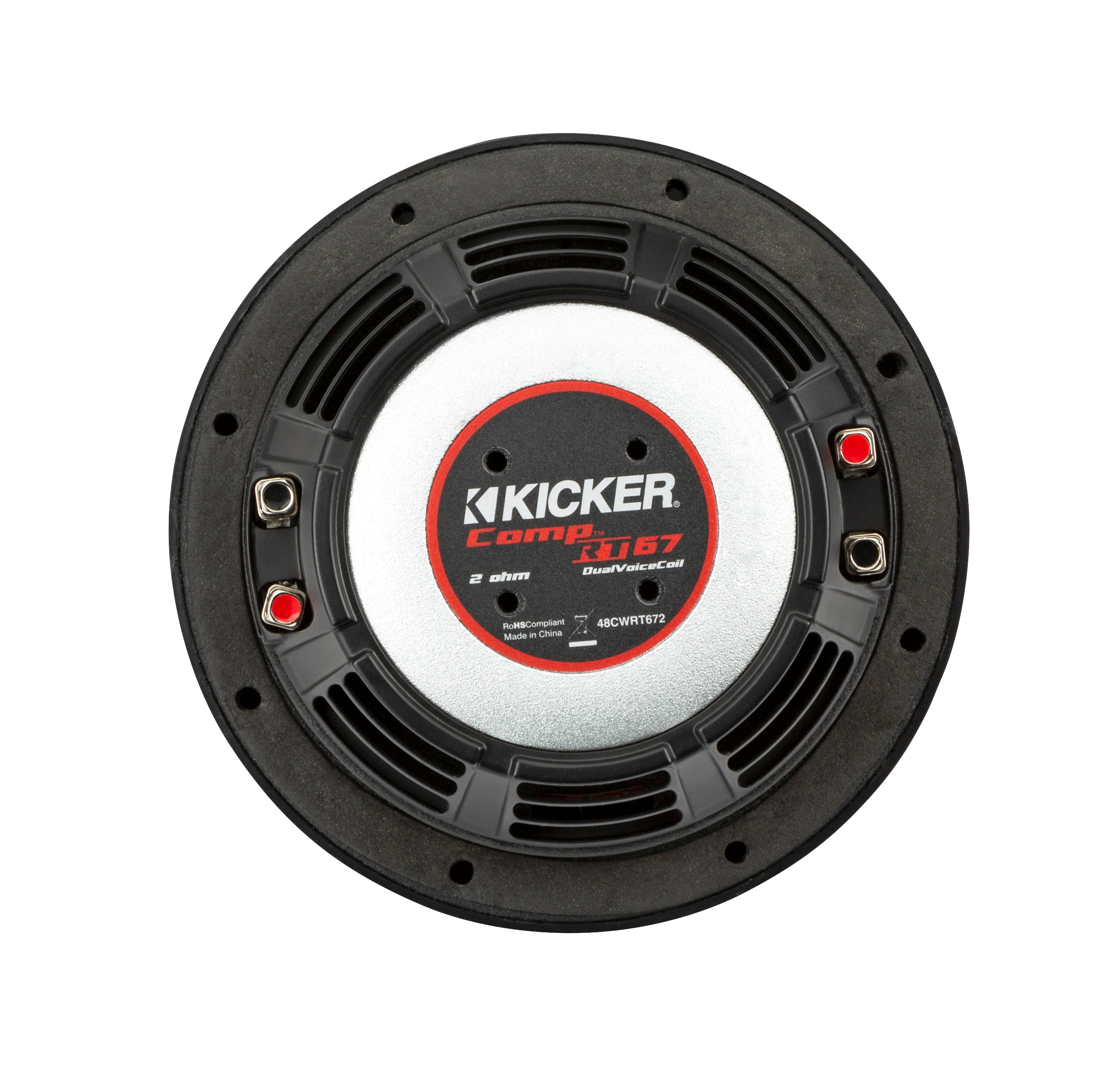 Kicker 48CWRT672 CompRT 6.75-Inch (165mm) Subwoofer DVC, 2