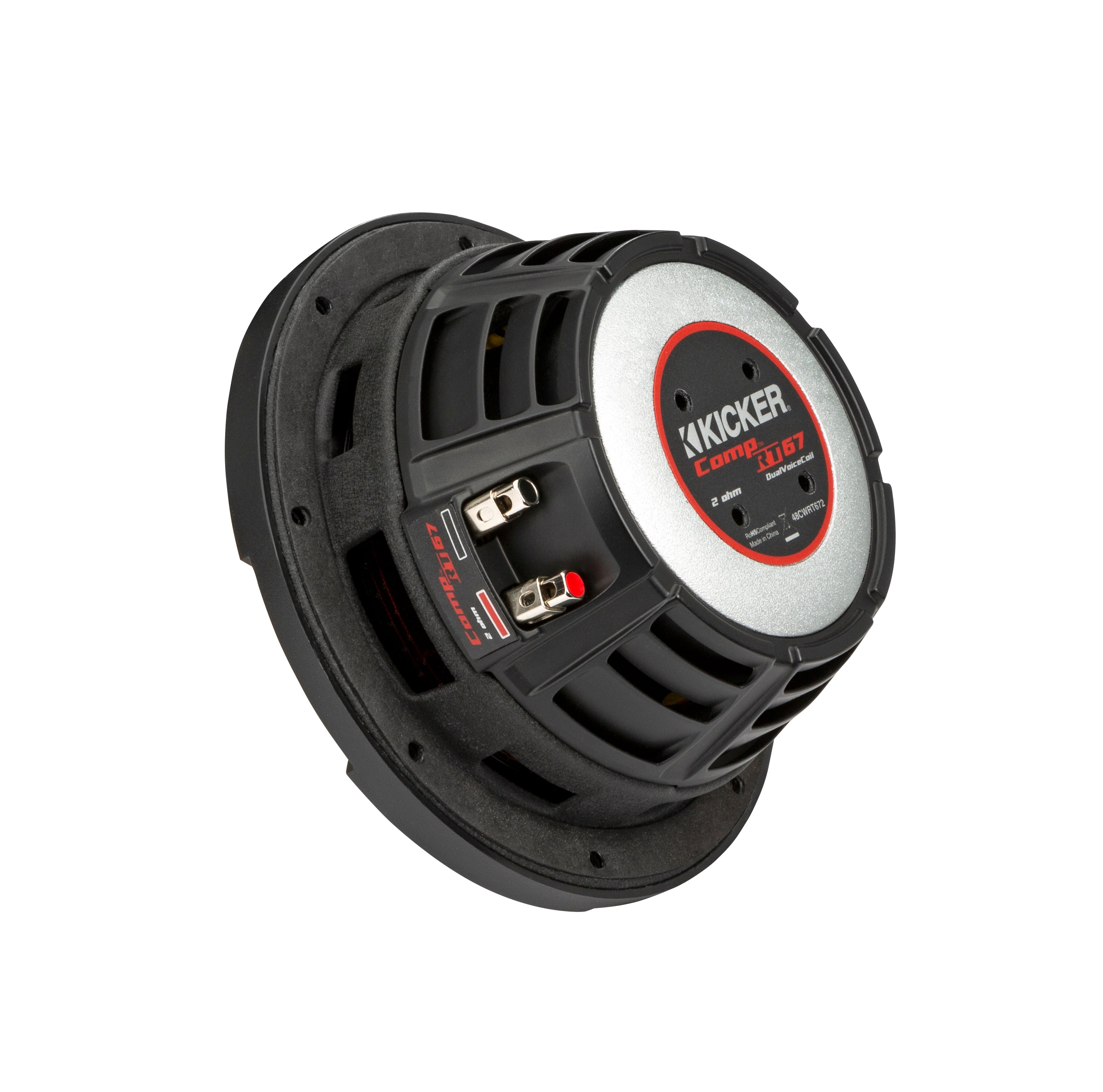 Kicker 48CWRT672 CompRT 6.75-Inch (165mm) Subwoofer DVC, 2