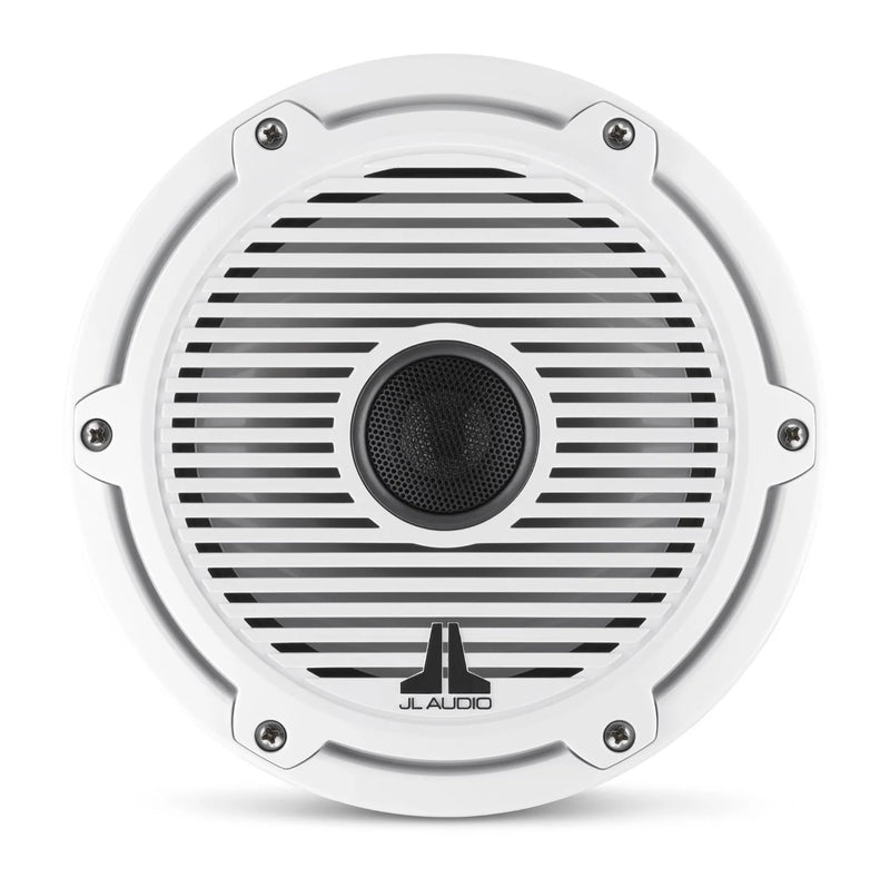 JL Audio M6-770X-C-GWGW 7.7" Marine Coaxial Speakers, Gloss White Trim and Classic Grille