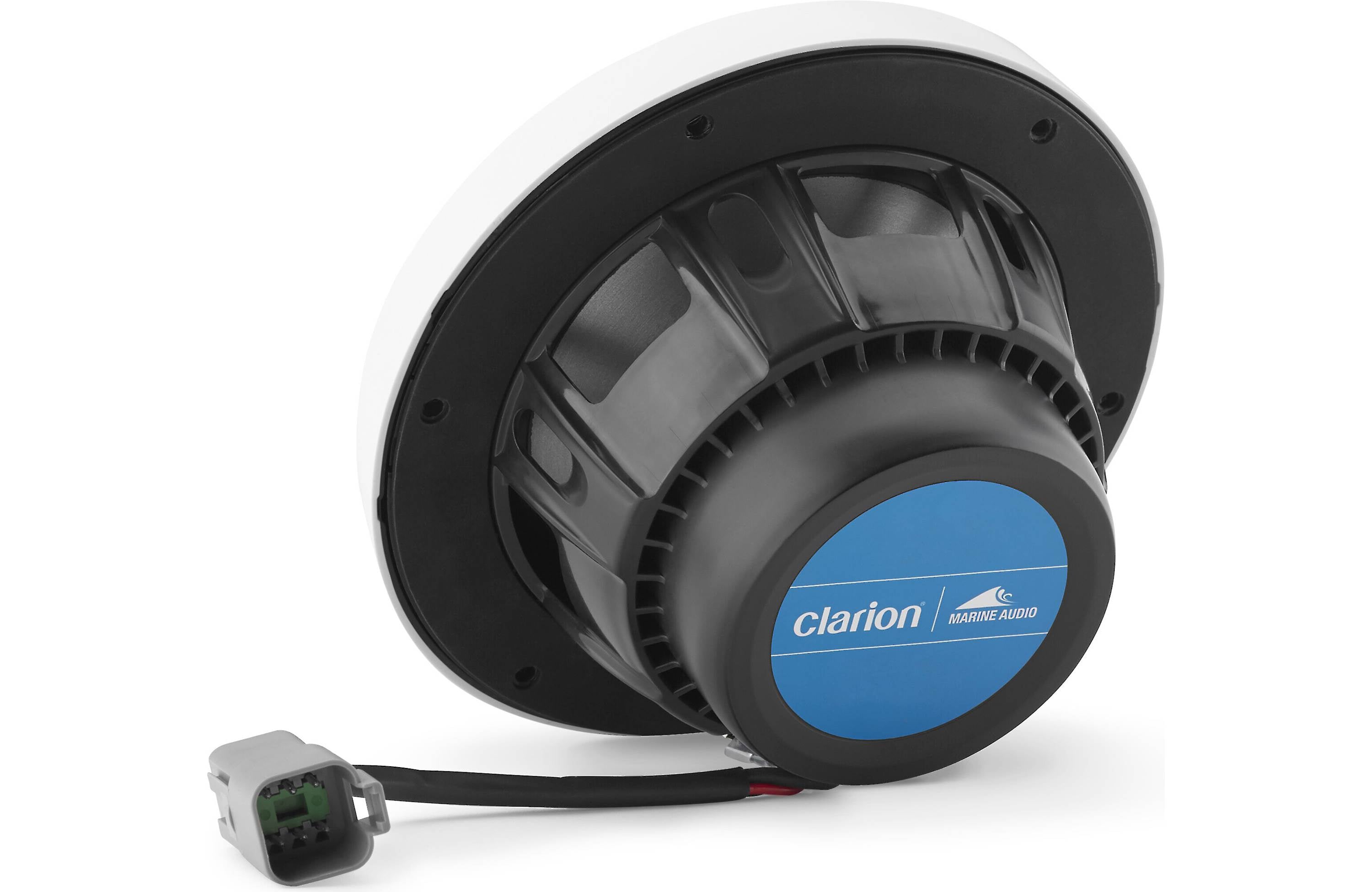 Clarion CMS-651RGB-SWB 6.5 Inch Marine Coaxial Speakers Pair with Sport Grilles and RGB Lighting