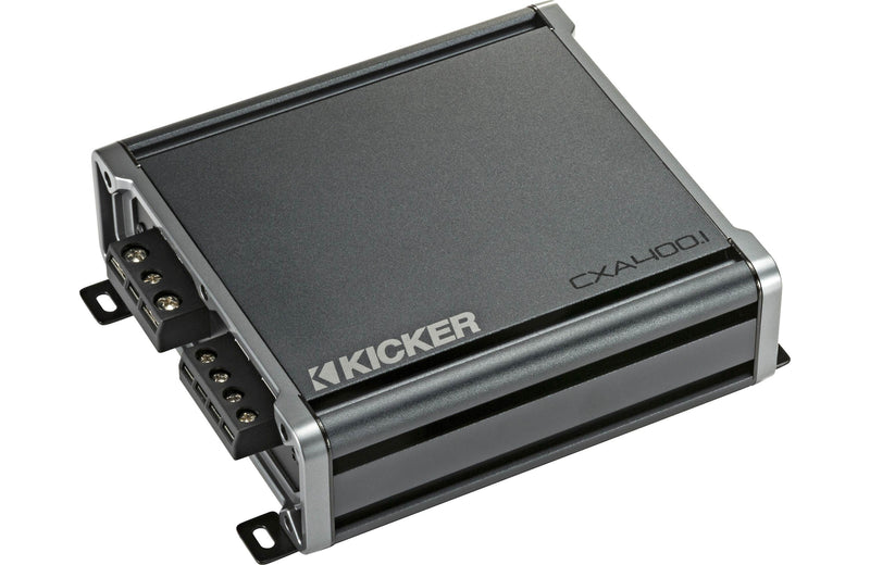 Kicker 46CXA4001T Amplifier + 46CK8 Wiring Kit + 46CXARC Bass Knob + 46KISLOC