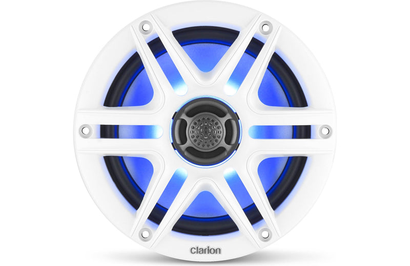 Clarion GR10BT + x2 Pair CMS-651RGB-SWB 6.5" Marine Speakers with LEDS Bundle