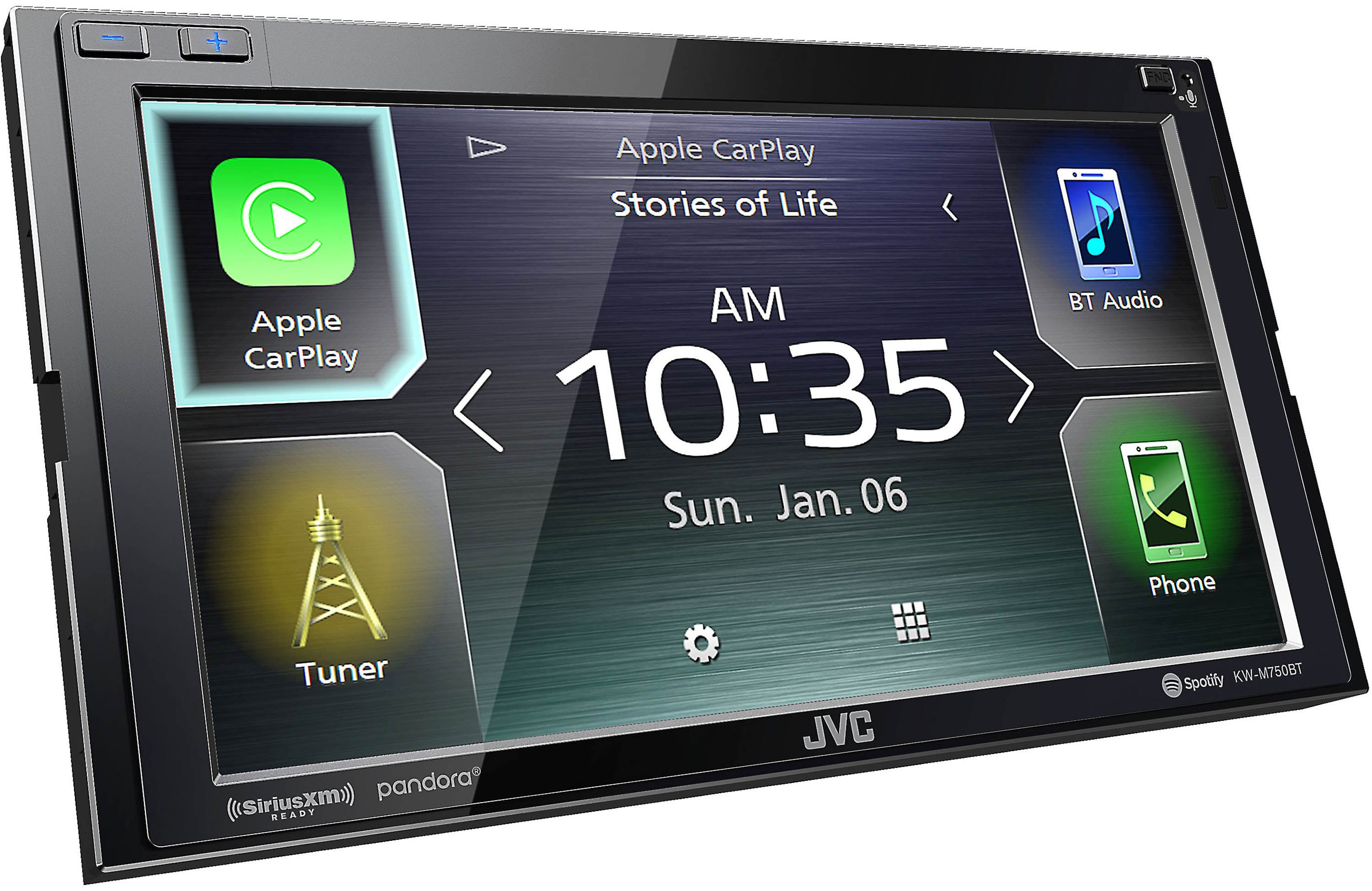 JVC KW-M750BT 6.8" 2-Din A/V Receiver with Apple CarPlay & Android Auto