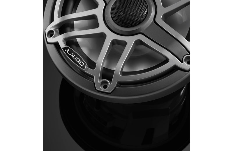JL Audio M6-770X-S-GMTI 7.7" Marine Coaxial Speakers, Gunmetal Trim and Titanium Sport Grille