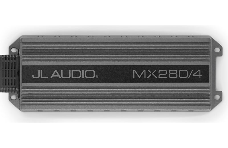 JL Audio MX280/4 Amp + M3-650X-S-GW-I 6.5" Marine Speakers Bundle