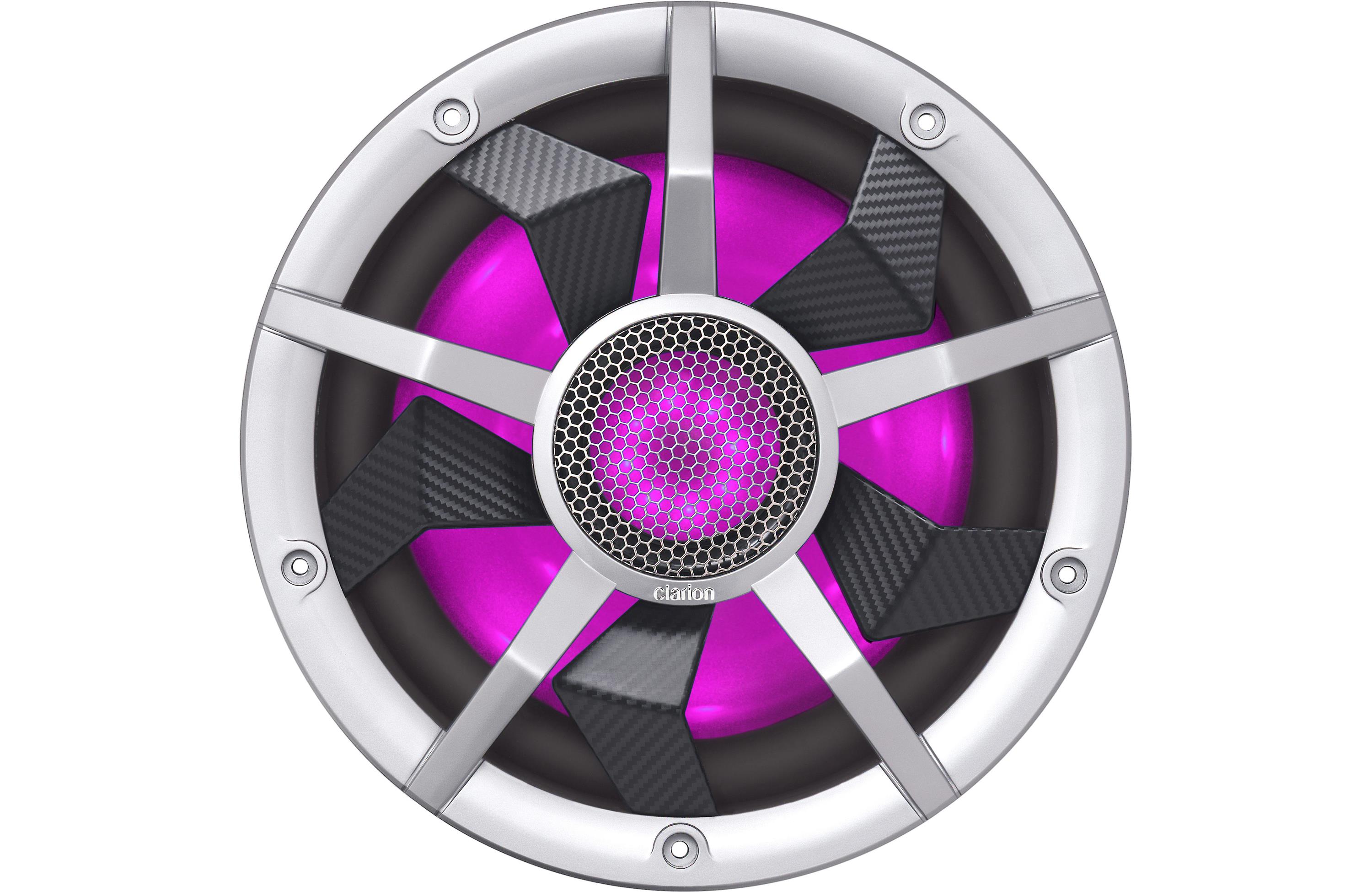 Clarion CM2513WL 10" Subwoofer w/ RGB LEDs and Dual 2 Ohm Voice Coils