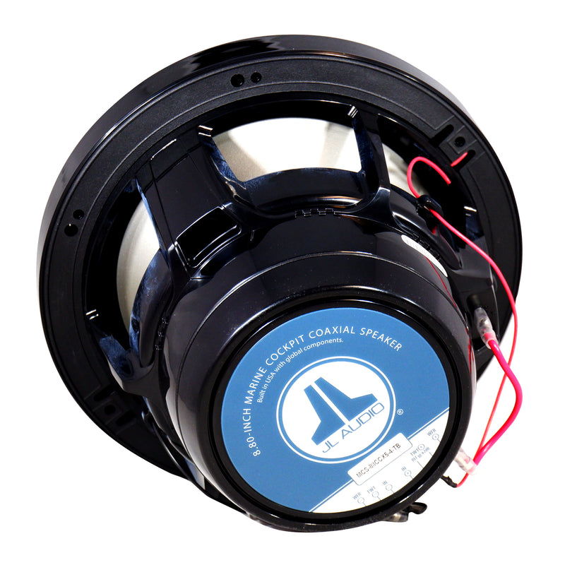 JL Audio M880-CCX-SG-TB/MCS-88CCX5-4-TB 8.8" Marine Speakers - Black w/ Titanium, Sport Grille