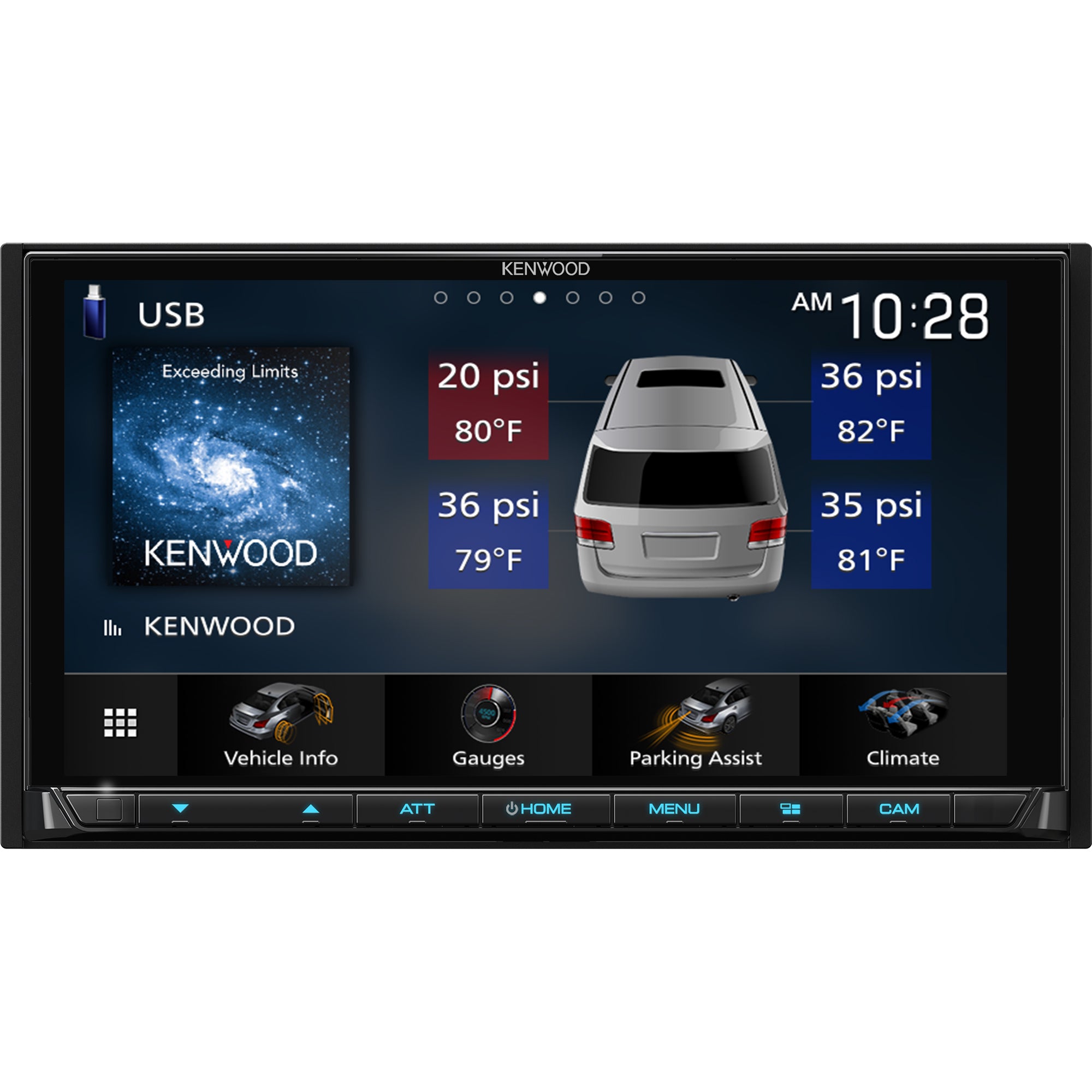 Kenwood DMX958XR Multimedia Car Stereo Receiver Wireless Apple CarPlay and Android Auto