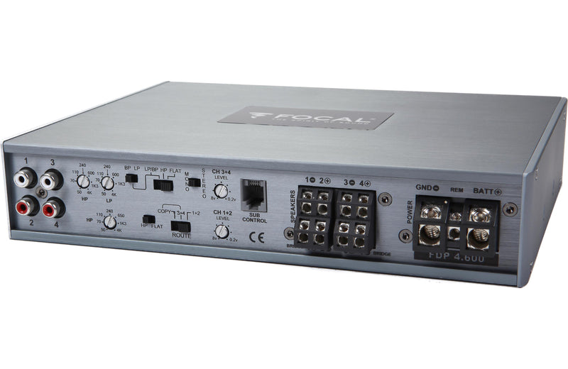 Focal FDP4.600 4-Channel Car Amplifier — 150 watts RMS x 4