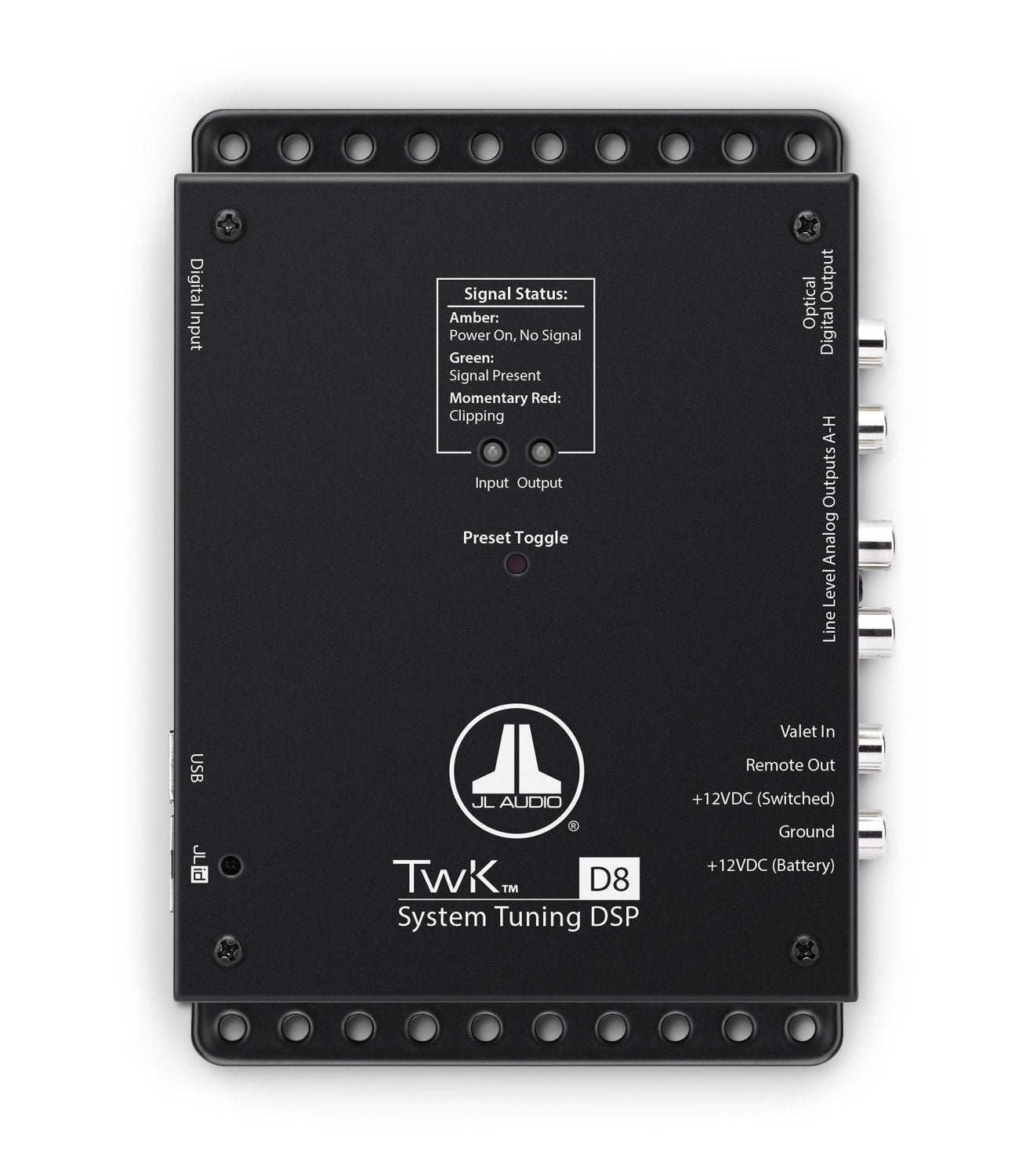 JL Audio TwK-D8 System Tuning DSP Digital Input 8 Outputs w/ RCA