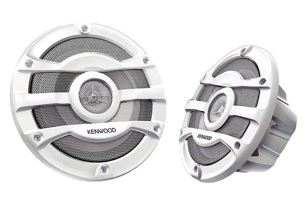 KENWOOD KFC-2053MRW - 8" 2-way Marine Speaker System (White) - Freeman's Car Stereo