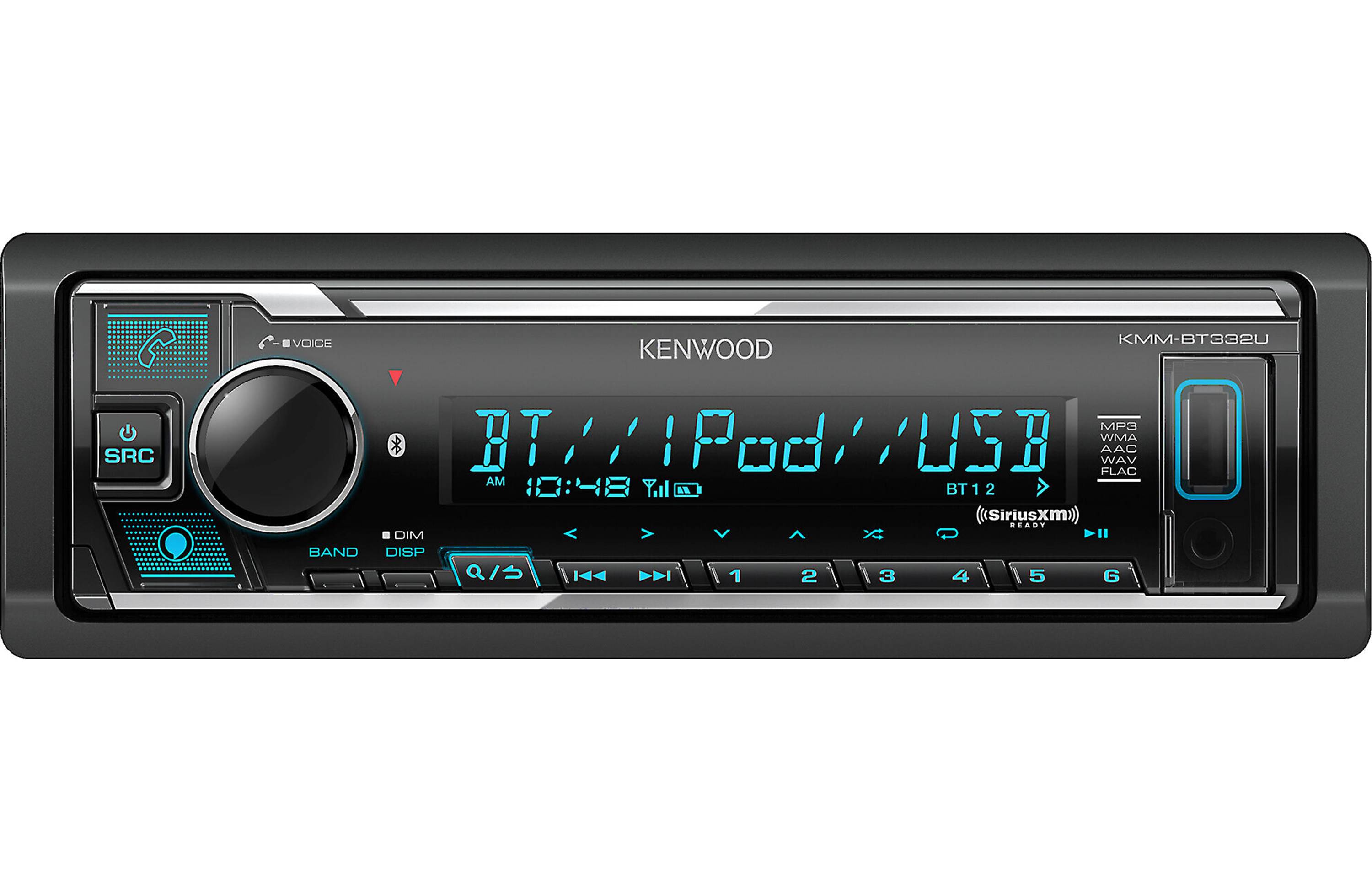 Kenwood KMM-BT332U 1-DIN Multimedia Car Stereo Receiver