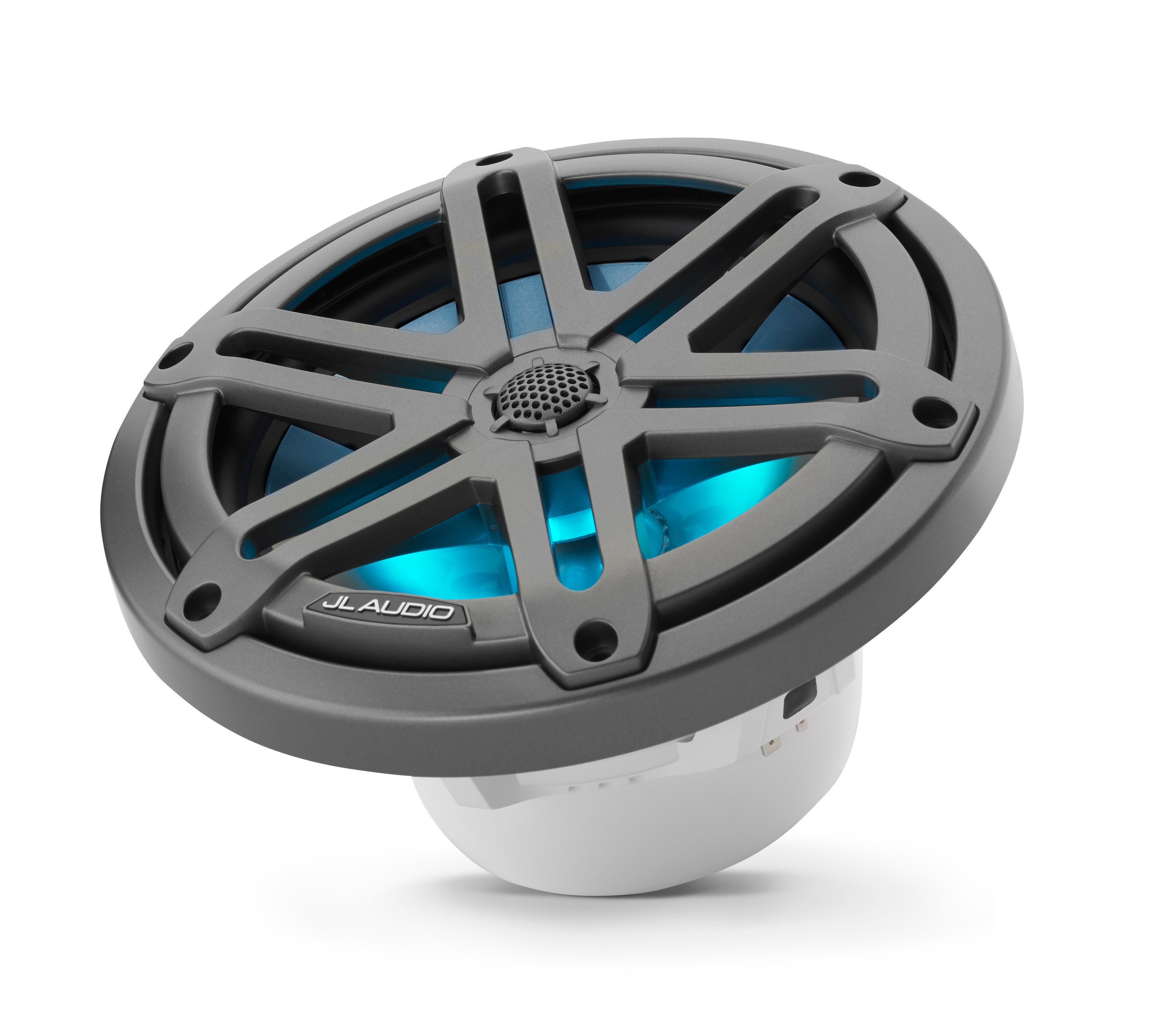 JL Audio M3-770X-S-GM-I 7.7" Marine Coaxial Speakers, Gunmetal Sport Grilles with RGB LED Lighting