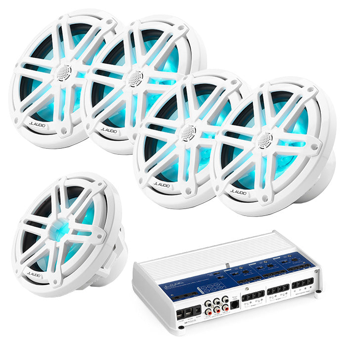 JL Audio M700/5 + x2 Pairs M3-770X-S-GW-I + M3-10IB-S-GW-I Bundle