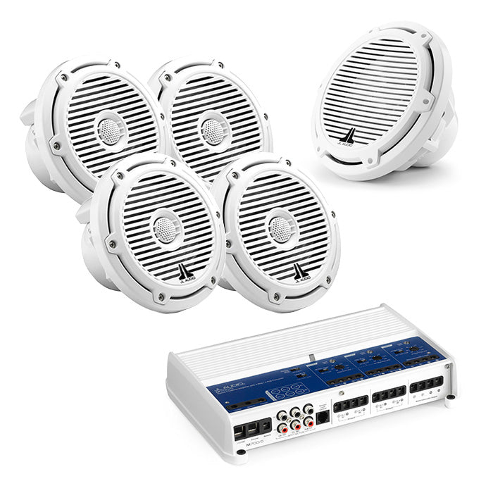 JL Audio M700/5 + x2 Pairs M650-CCX-CG-WH + M3-10IB-C-GW Sub Bundle