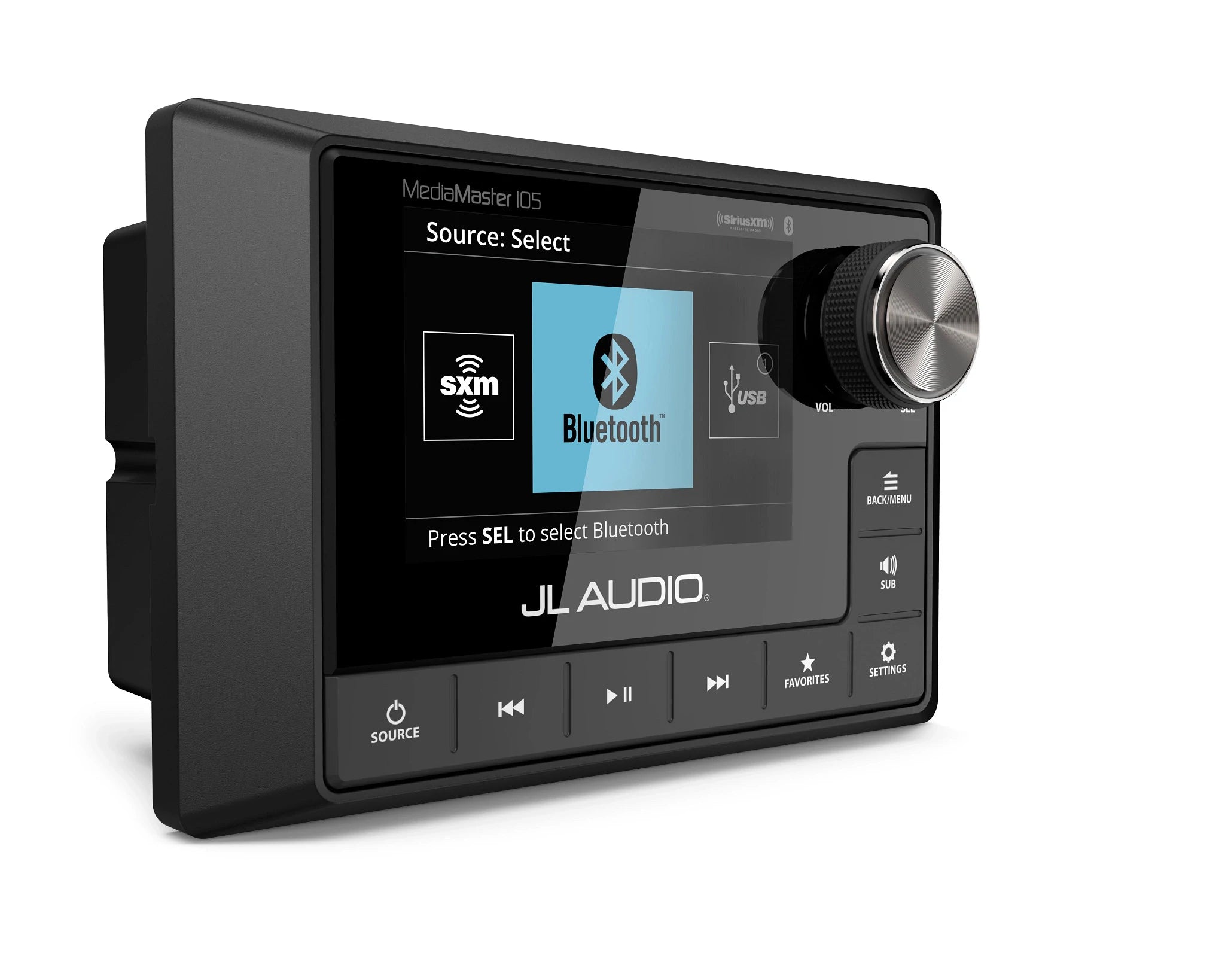 JL Audio MM105 Weatherproof Source Unit w/ Full-Color LCD Display