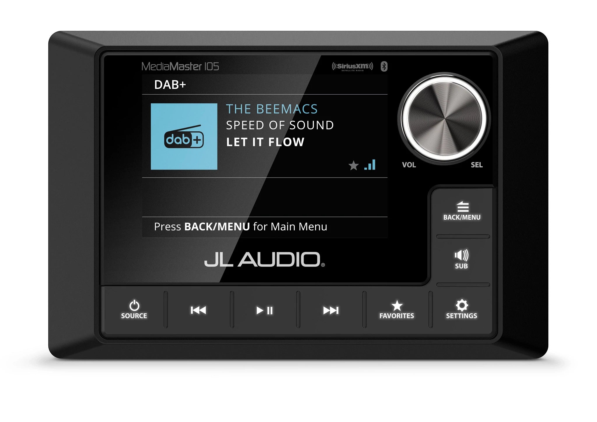 JL Audio MM105 Weatherproof Source Unit w/ Full-Color LCD Display