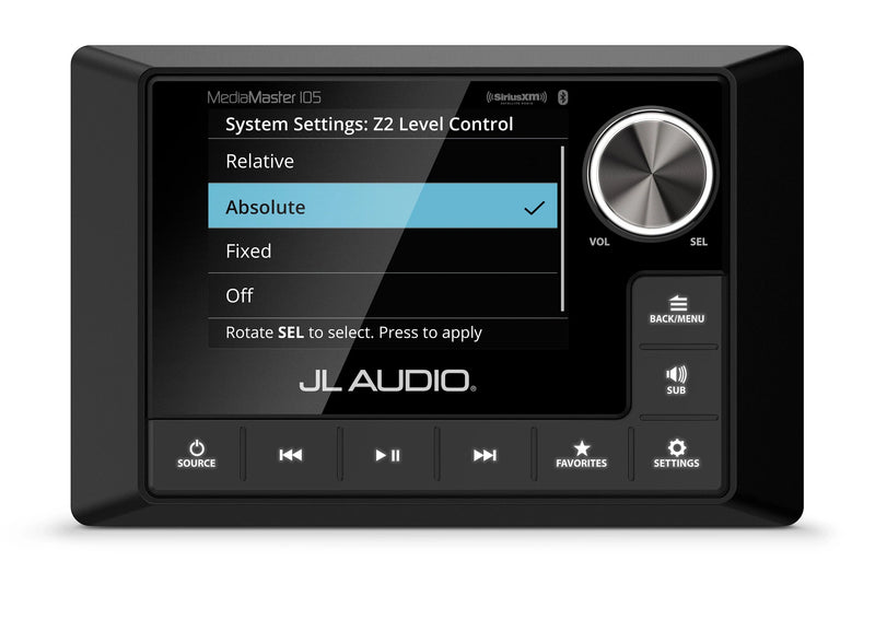 JL Audio MM105 Weatherproof Source Unit w/ Full-Color LCD Display