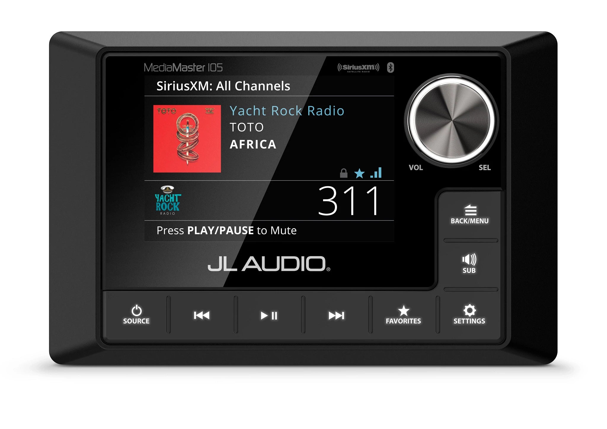 JL Audio MM105 Weatherproof Source Unit w/ Full-Color LCD Display