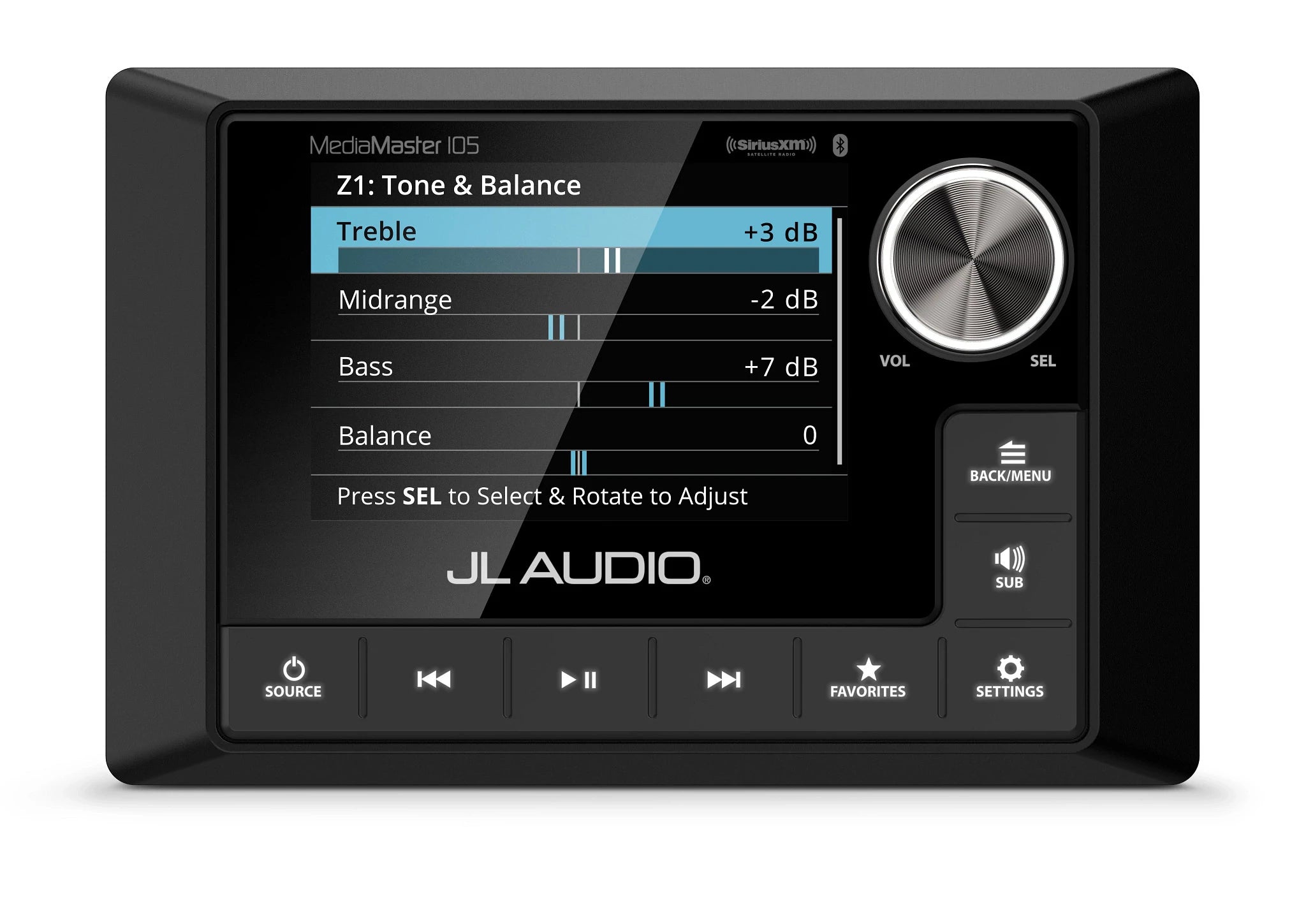 JL Audio MM105 Weatherproof Source Unit w/ Full-Color LCD Display