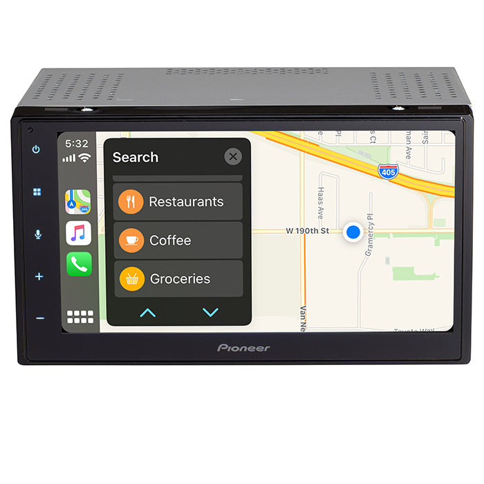  Pioneer DMH-W2770NEX Receptor multimedia digital con Apple  CarPlay inalámbrico y Android Auto, pantalla táctil capacitiva de 6.8,  doble DIN, Bluetooth y WiFi integrados,  Alexa a través de la  aplicación 