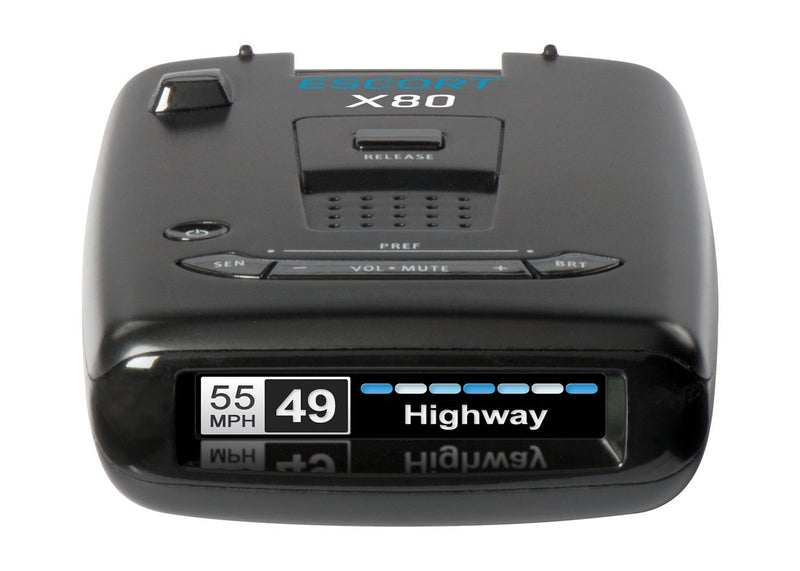 Escort X80, Long Radar Radar/Laser Detection, Multi Color OLED Display, Voice Alerts, Bluetooth and Escort Live Ready - Freeman's Car Stereo
