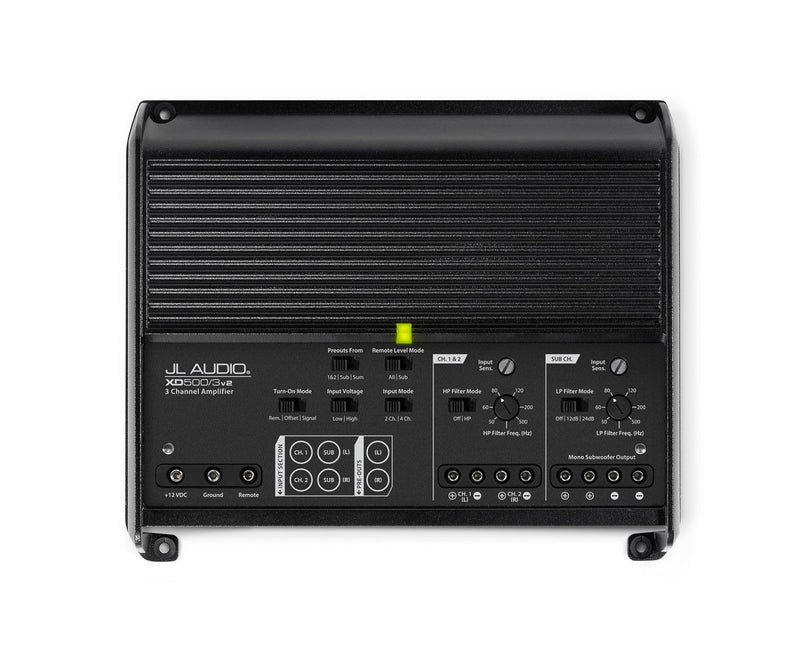 JL Audio XD500/3v2 - 3-Channel Class D System Amplifier - Freeman's Car Stereo
