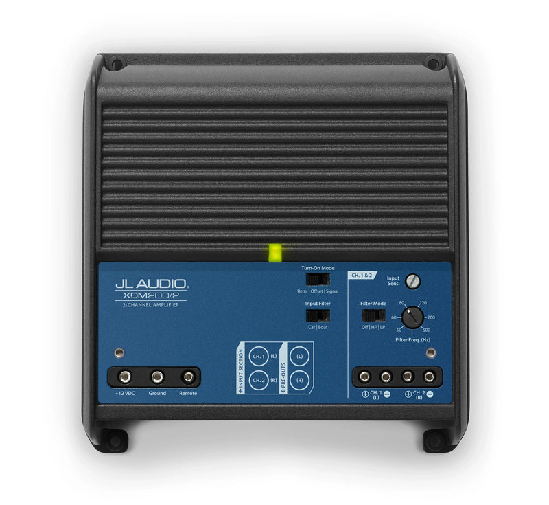 JL Audio XDM200/2 2 Channel Class D Full-Range Car/Marine Amplifier, 200 W