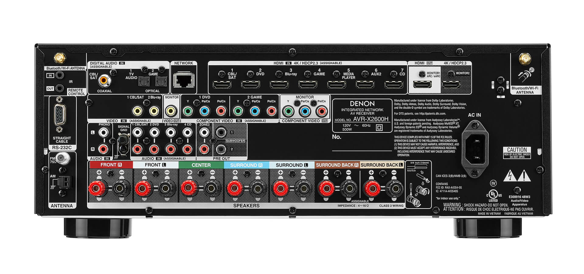 DENON AVR-X2600H (2019) 7.2 channel 4K Ultra HD AV receiver DENON AVR-X2600H (2019) 7.2 channel 4K Ultra HD AV receiver